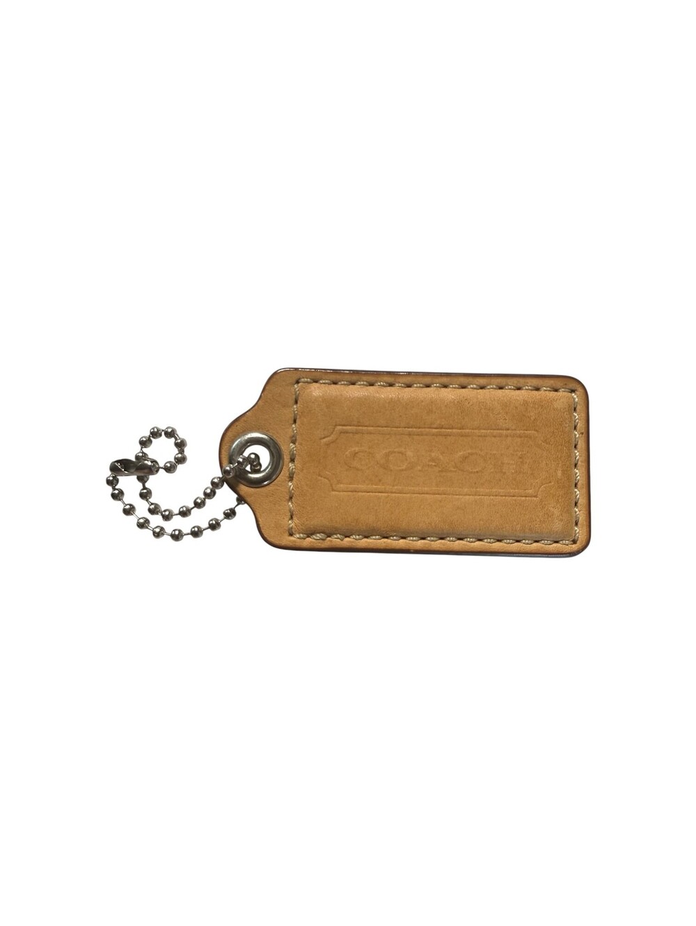 Coach Leather Hangtag - Tan (2.5")